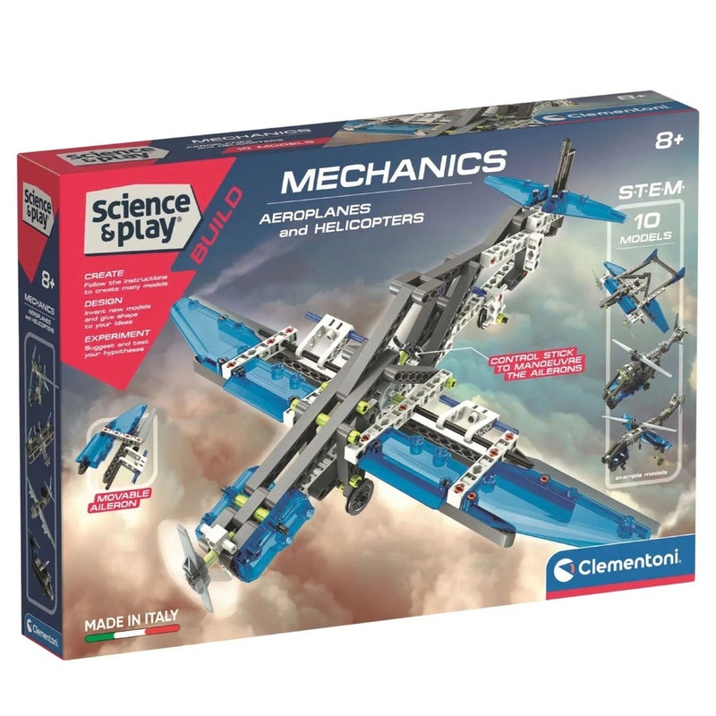 Clementoni - Science & Plays Mechanics Laboratory Aeroplanes & Helicopters - 75028 - Image 1
